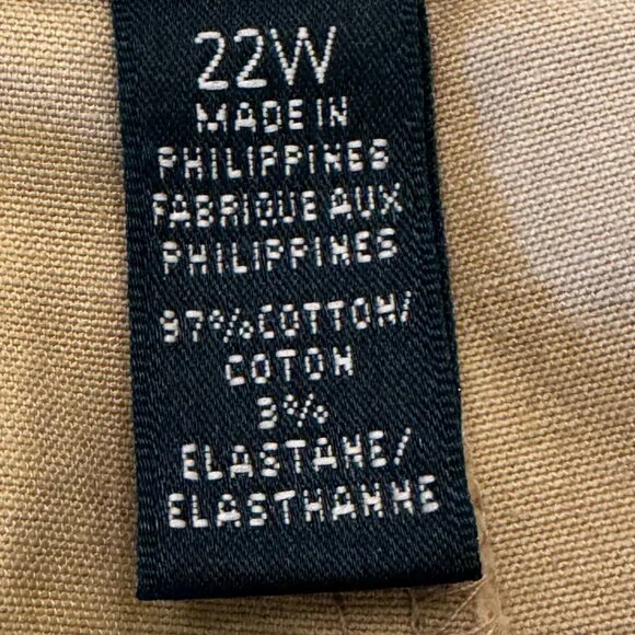 Like new LAUREN Ralph Lauren Tan Flat Front Chino Shorts Size 22W - Picture 4 of 8